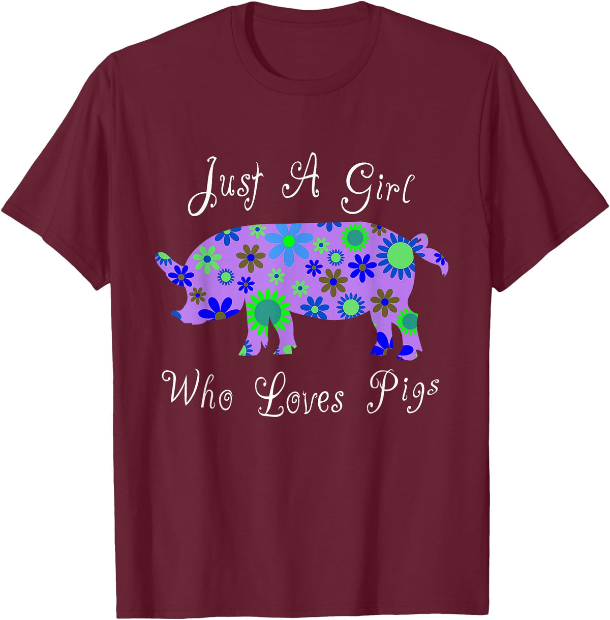 Cartba Pig Co. Pig Lover Cute T-Shirt - Burgundy