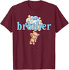 Beary 1st Birthday Boy Teddy Bear Matching Apparel Brother Teddy Bear 1st Birthday Boy Family Matching T-Shirt - Burgundy