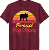 Pig Lover Gifts & Accessories Proud Pig Mom Pig Owner Pig Farmer Pig Mother T-Shirt - Burgundy