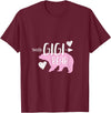 Grandma-Bear Tees Mother's Day Gigi Bear For Your Mom and Grandma Christmas T-Shirt - Burgundy