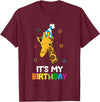 Giraffe Lover Gifts And Tees Giraffe Birthday It's My Birthday Funny Giraffe T-Shirt - Burgundy