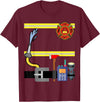 Easy lazy Costume by PequeKids Boys Girl Men Kid Women's Fireman Firefighter Lazy Costume T-Shirt - Burgundy
