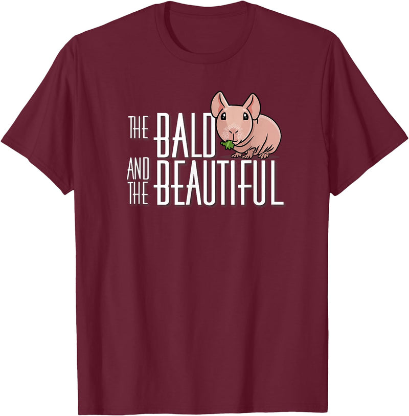 Kids Wheek Skinny Pig Mom Gifts T Shirts & Hoodies Funny Kawaii Kids Bald Beautiful Hairless Guinea Pig Lover T-Shirt - Burgundy