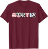 Cow Matching Family Outfit Costume Apparel Auntie Girl Birthday Matching Family Cow Farm Animal Aunt T-Shirt - Burgundy