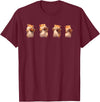 Hamsters Playing The Violin Girl Women Hamster Lover T-Shirt - Burgundy
