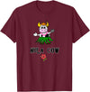 FUN DANCING ANIMALS GIFT T-SHIRTS Hawaiian Hula Dancing Cow, Funny Gift T Shirt, Dk T-Shirt - Burgundy