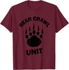 Food Sweat and Beers Bear Crawl Unit T Shirt T-Shirt - Burgundy
