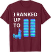I Ranked Up To 11 Birthday Video Game Llama Piñata Birthday T-Shirt - Burgundy