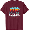 Catskill Mountains Catskills NY Bear Mountains Camping Hiking New York T-Shirt - Burgundy