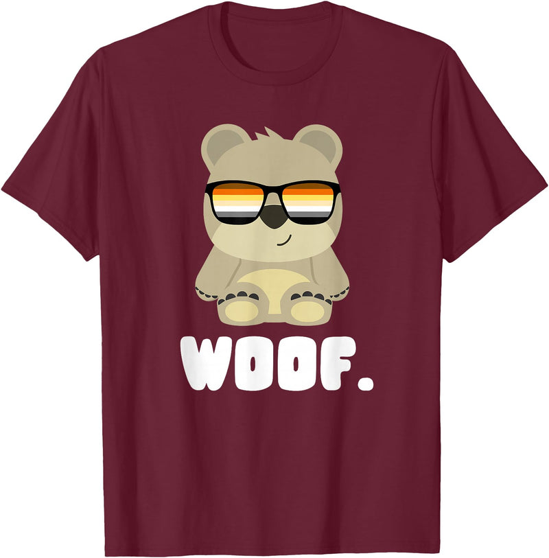 LGBT Bear Community Woof - CSD Bears Gay T-Shirt - Burgundy