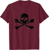 DATZLYF Skull and Crossbones t-shirt T-Shirt - Burgundy