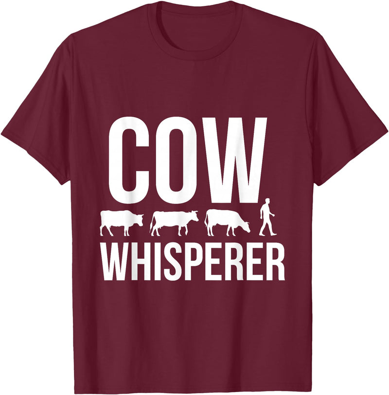 Cow whisperer shirt T-Shirt - Burgundy