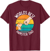 World's Best Hamster Dad Design T-Shirt - Burgundy