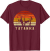 Retro Vintage American Buffalo Tatanka Animal Gift T Shirt T-Shirt - Burgundy