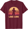 Lake Lure North Carolina Vintage NC Retro 80s Co. Lake Lure North Carolina Vintage Bear NC Distressed 80s T-Shirt - Burgundy