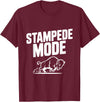 Fraxoweb Stampede Mode Buffalo for Animal Lovers T-Shirt - Burgundy