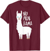 CuisineDuCool Cute No Prob Llama - No Probllama T-Shirt - Burgundy