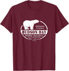Port Stevens P.S.75 Design Hudson Bay Polar Bear Ontario Canada T-Shirt - Burgundy