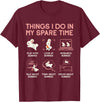 Things I Do in My Spare Time Bunny Rabbit T-Shirt in Burgundy