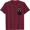 RottweilersBests Funny Rottweiler In Pocket Dog Mom Dad T-Shirt - Burgundy