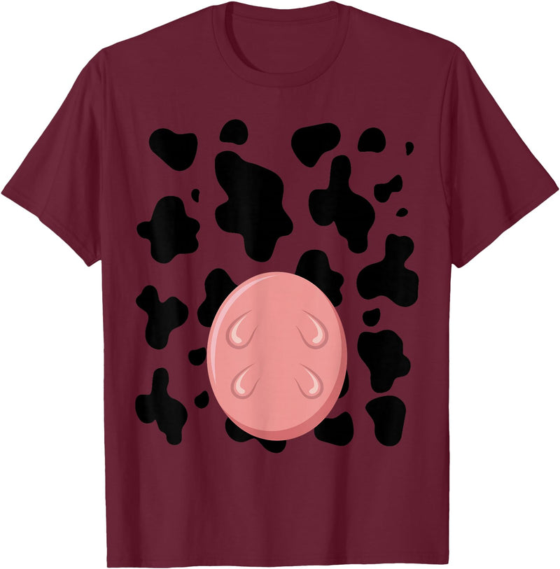 Dairy Milk Farmer Cattle Petting Zoo Humor Costume Funny Cow Utters Costume Easy Calf DIY Halloween Animals T-Shirt -