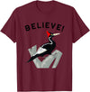 Birdwatching Gifts for Birders Endangered Ivory-Billed Woodpecker T-Shirt - Burgundy