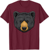 Wowsome! Black Bear Animal Head - Cute Black Bear Lover Women Men T-Shirt - Burgundy
