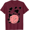 Artsthetic Collection: Halloween Cow Udder Costume T-Shirt - Burgundy