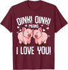 Funny Pig Lover & Owner Gift Ideas Pig Oink Women Kids Girls T-Shirt - Burgundy