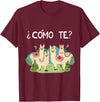 Spanish Shirt | Llama Tee | Funny Spanish Shirt Funny Spanish Tee, Como Te Llama, Llama Tshirt T-Shirt - Burgundy