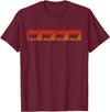 Triple G Mavs Vintage Retro Longhorn Shirt Cow Farm Animal Gift T-Shirt - Burgundy