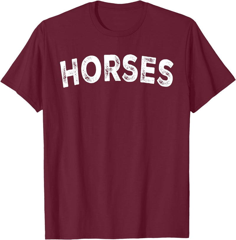 Horses - Styles Horses T-Shirt - Straight - Burgundy