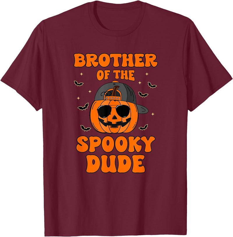 One Spooky Dude 1st Birthday Outfit For Family Brother of The Spooky Dude Halloween Pumpkin Birthday Family T-Shirt -