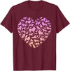 Girls Lion Design Silhouette Lions Design for Lion Lover | Girls Lion T-Shirt - Burgundy