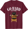 Hamster Deadlift Training Funny Cute Rat Weightlifting Meme T-Shirt - Burgundy