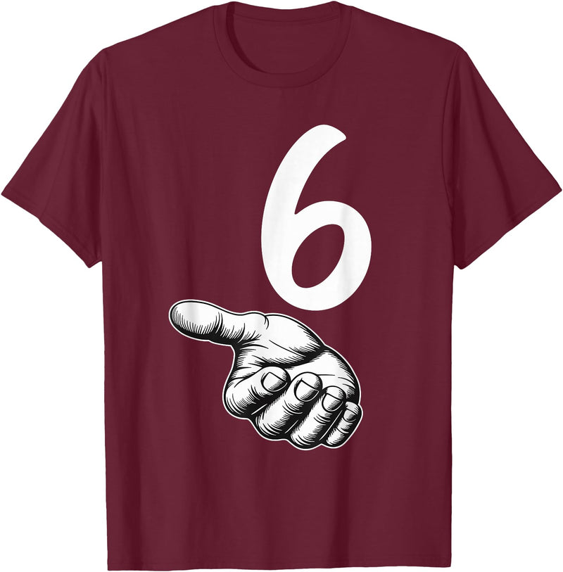 67 Meme Halloween Matching Costume BPD Number 6 Matching Duo 67 Meme Gen Alpha Slang Halloween T-Shirt - Burgundy