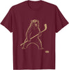 Funny Polar Bear Hockey Player Fans Ice Lover Funny Polar Bear Playing Ice Hockey Sports Lover Player T-Shirt - Burgundy