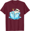 Cool Polar Bear Summer Vibes Chill Ice Cube Lazy Polar Bear in Ice Cube Tropical Cocktail T-Shirt - Burgundy