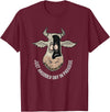 Outstanding in the Field Just Anudder Day in Paradise Funny Cow Farmer Dairy T-Shirt - Burgundy