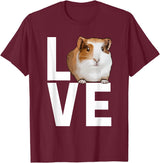 Guinea Pig Gift Guinea Pig Accessories & Stuff Cool Guinea Pig Art for Men Women Cavy Pet Guinea Pig Lover T-Shirt - Burgundy