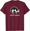 Pork Cupine Shirts Funny Pork-Cupine Shirt - Porcupine and Pig Tee T-Shirt - Burgundy