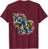Cool Zombie Horror and Halloween Designs Scary Zombie Unicorn Scary Halloween Horror Monster Design T-Shirt - Burgundy