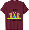Cute Rabbit Lover Bunny Graphic T-Shirt (Purple) in Burgundy