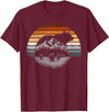 Bear Community Bear Brotherhood Gay Men Gifts Bear Pride Retro Mountain Nature Gay Bear Flag T-Shirt - Burgundy