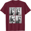Funny Animal Photography Clothing Co. Cute Horses with Sunglasses Hipster Photo Booth Memes T-Shirt - Burgundy
