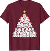 Christmas white bear Polar Bear Christmas Tree Lights T-Shirt - Burgundy