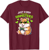 Boys Hamster T-Shirt - Burgundy
