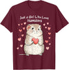 Cute Hamster Lovers Gift This Girl Loves Her Hamster T-Shirt - Burgundy