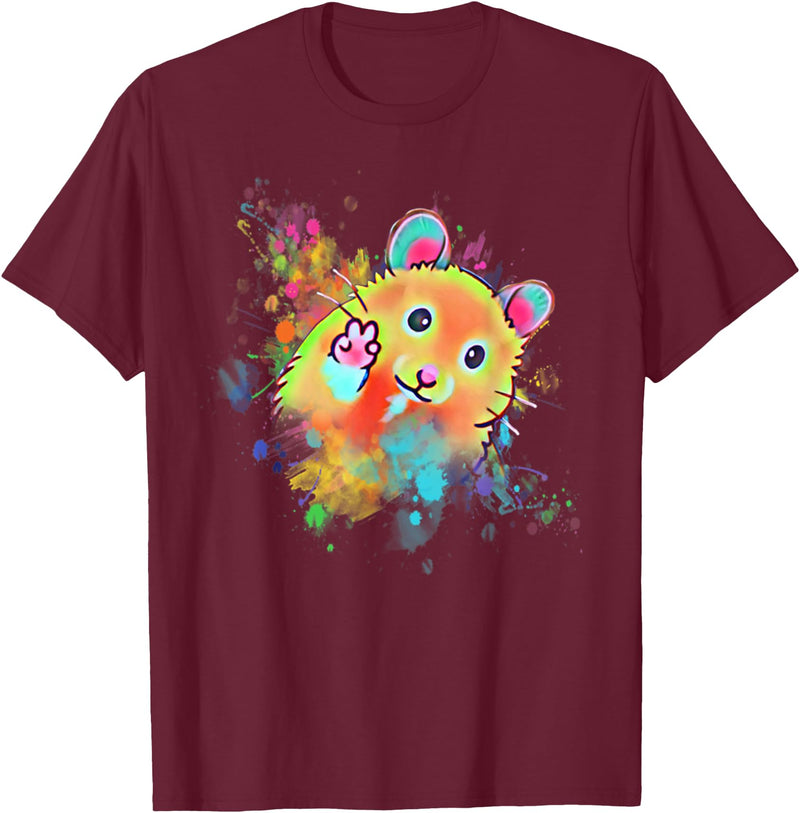 Funny Hamster T for Boys, Girls, Men, Women & Kids Hamster T-Shirt - Burgundy