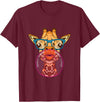 BoredKoalas Giraffe Giraffe Glases Bubblegum Funny Animal Chewing Gum Girls T-Shirt - Burgundy